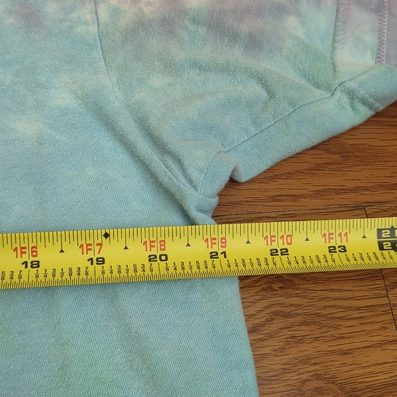 VINTAGE Y2K GRATEFUL DEAD Ship of Fools Liquid Blue Tie Dye T-Shirt Crop Top - Picture 6 of 10